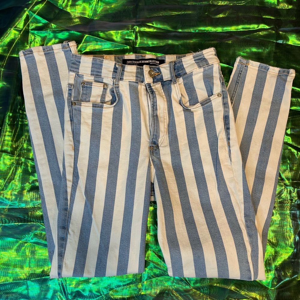 Zara Trauflauc Striped skinny denim size 4